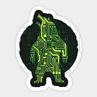 Circuit Bear Sticker